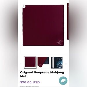 Neoprene Mahjong Mat - Burgundy